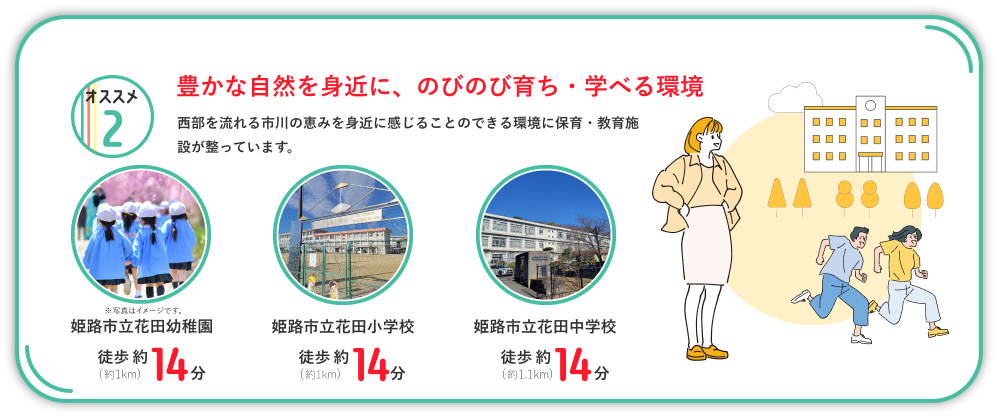 豊かな自然を身近に、のびのび育ち・学べる環境